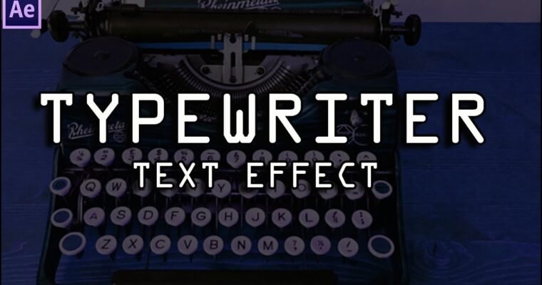 How to do Typewriter text effect in After Effects