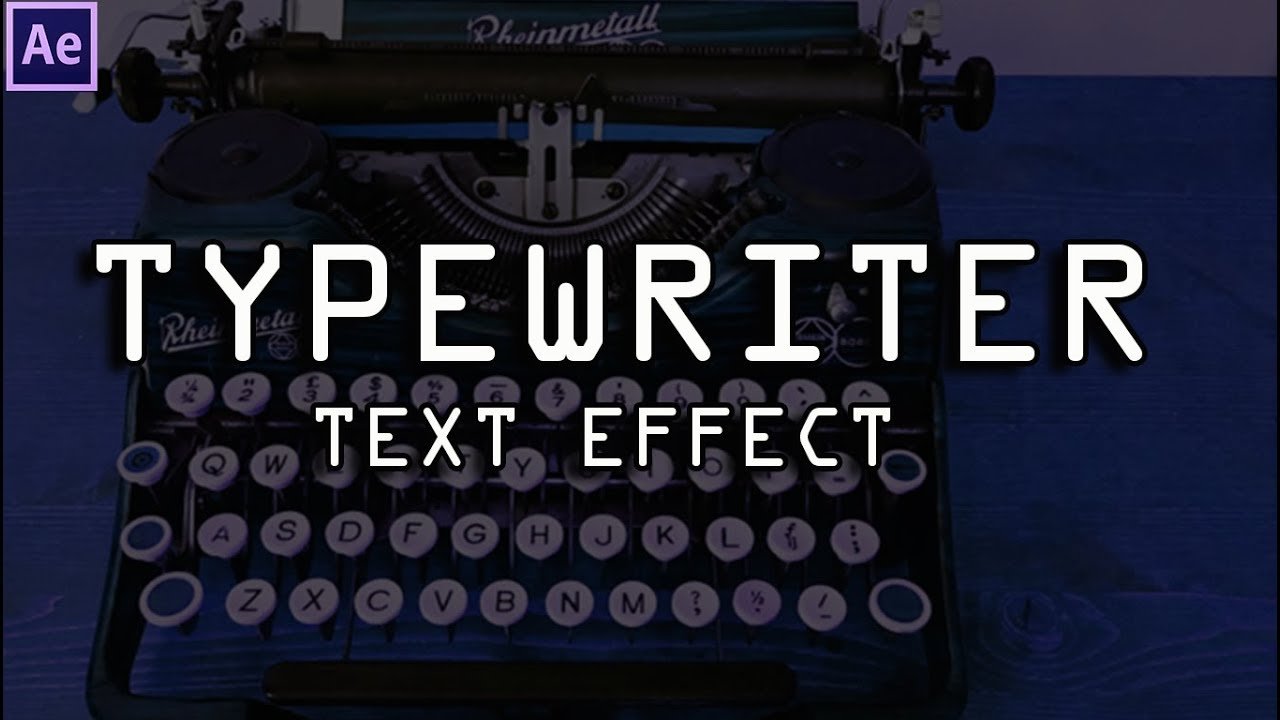 How to do Typewriter text effect in After Effects