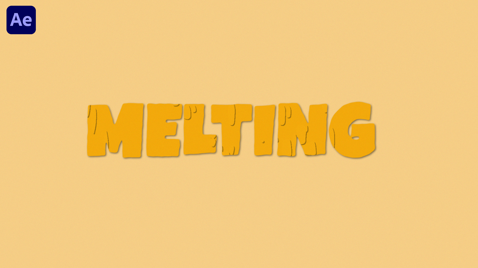 Melting Text Animation in After Effects