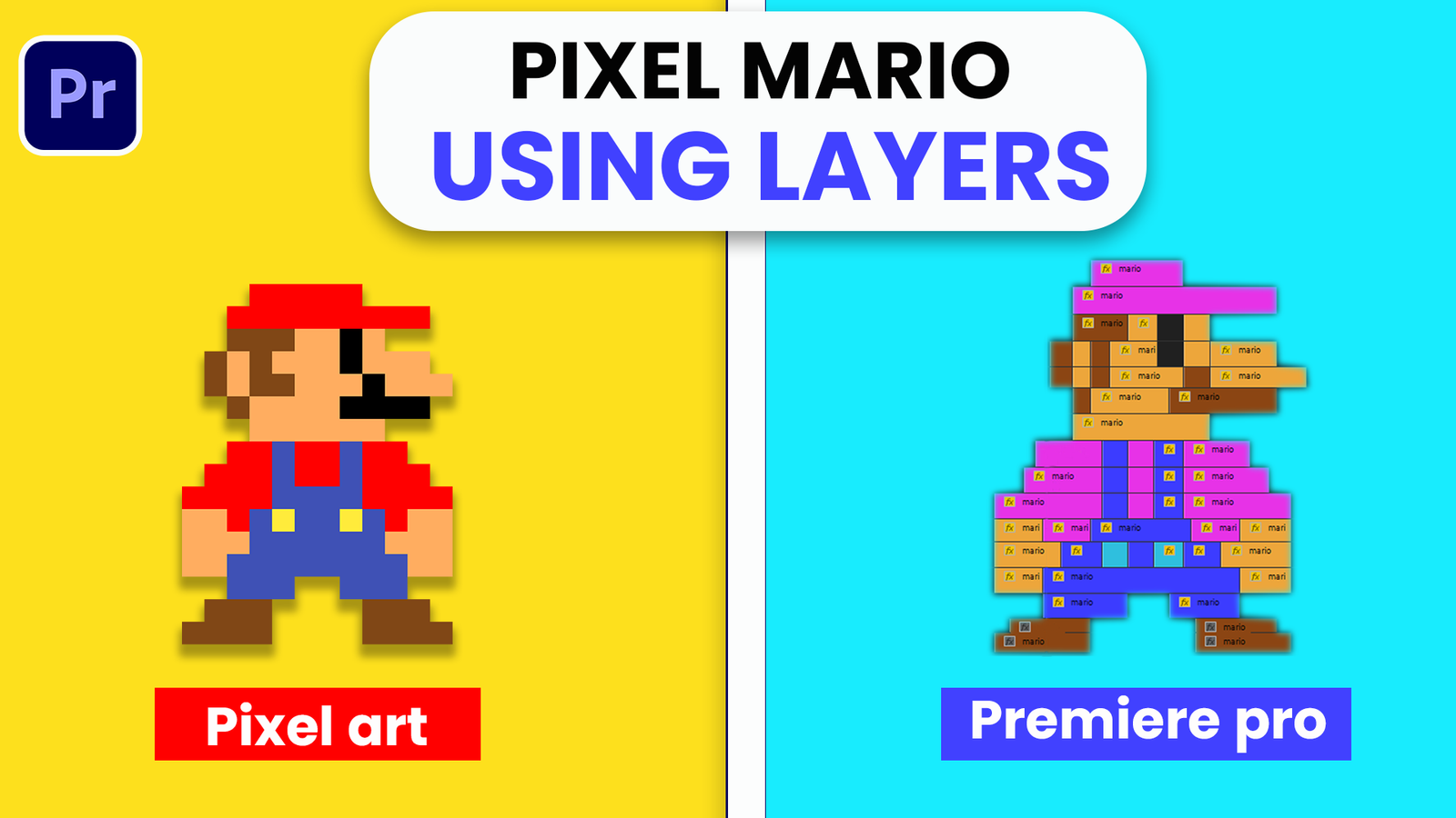 I Made Pixel Mario in Premiere Pro Using Only Layers